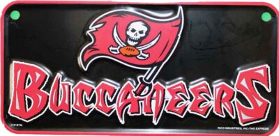 Buccaneers NFL Bike Tag  3x6 Inch