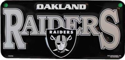 Raiders Oakland NFL Bike Tag  3x6 Inch