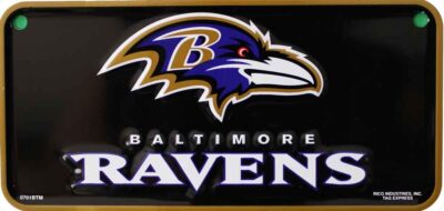 Ravens NFL Bike Tag  3x6 Inch