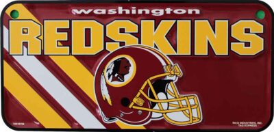 Redskins NFL Bike Tag  3x6 Inch