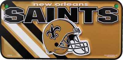 Saints NFL Bike Tag  3x6 Inch