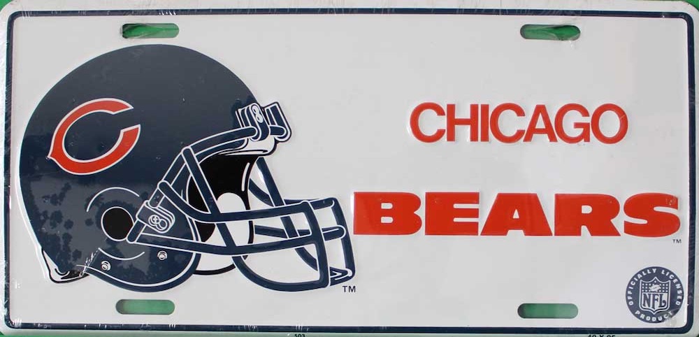 Bears NFL License Plate 6×12 Inch