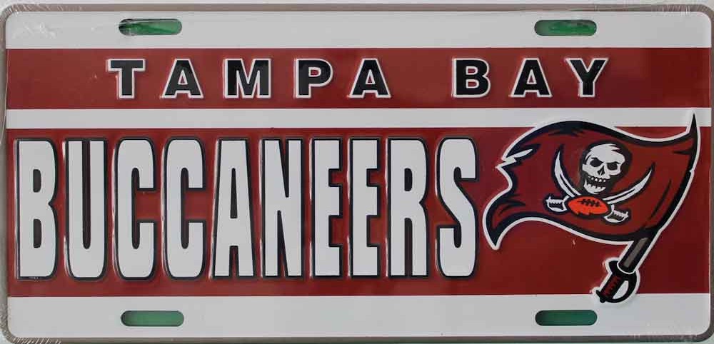 Buccaneers NFL License Plate2 6×12 Inch