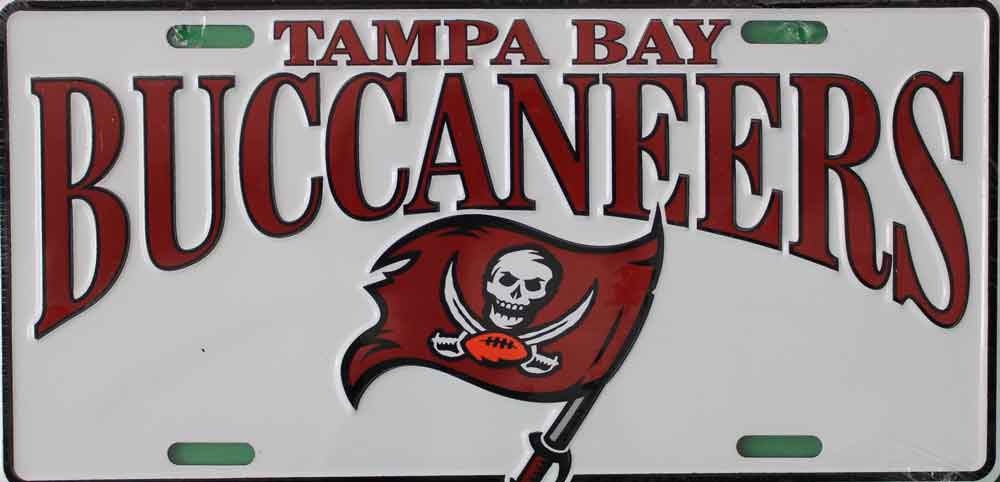 Buccaneers NFL License Plate3 6×12 Inch