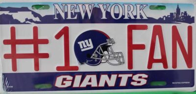 Giants NFL License Plate1 6x12 Inch