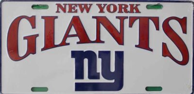 Giants NFL License Plate2 6x12 Inch