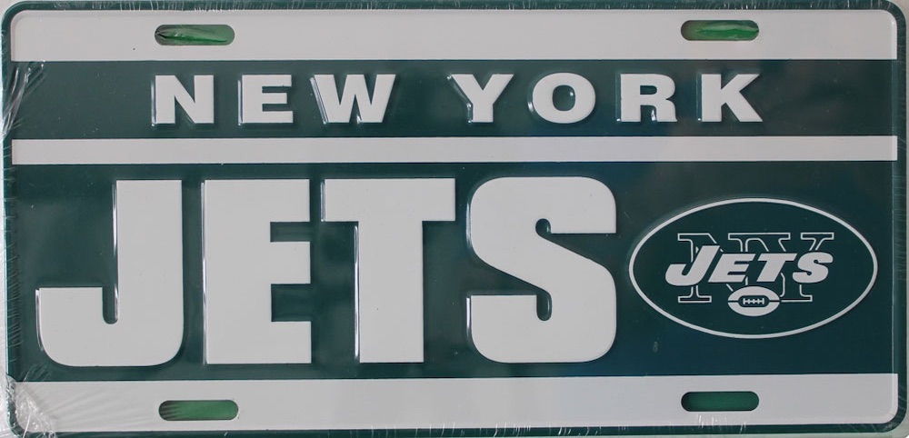 Jets NFL License Plate4 6×12 Inch