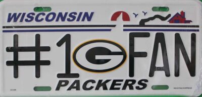Packers NFL License Plate 6x12 Inch