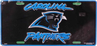 Panthers NFL License Plate3 6x12 Inch