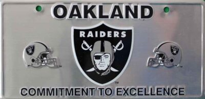 Raiders NFL License Plate2 6x12 Inch