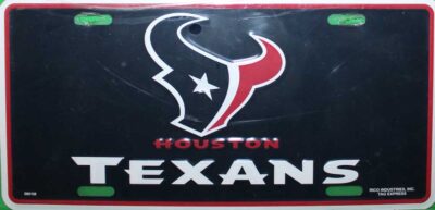 Texans NFL License Plate2 6x12 Inch