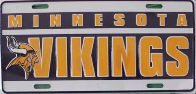 Vikings NFL License Plate 6x12 Inch
