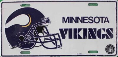 Vikings NFL License Plate2 6x12 Inch