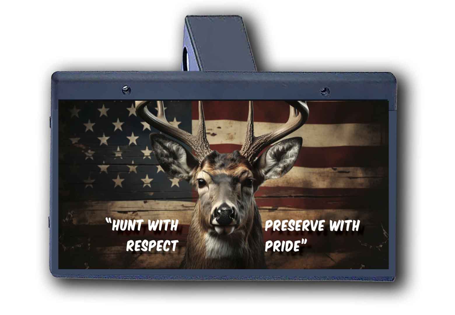 American Flag With Buck - Hitch Cover