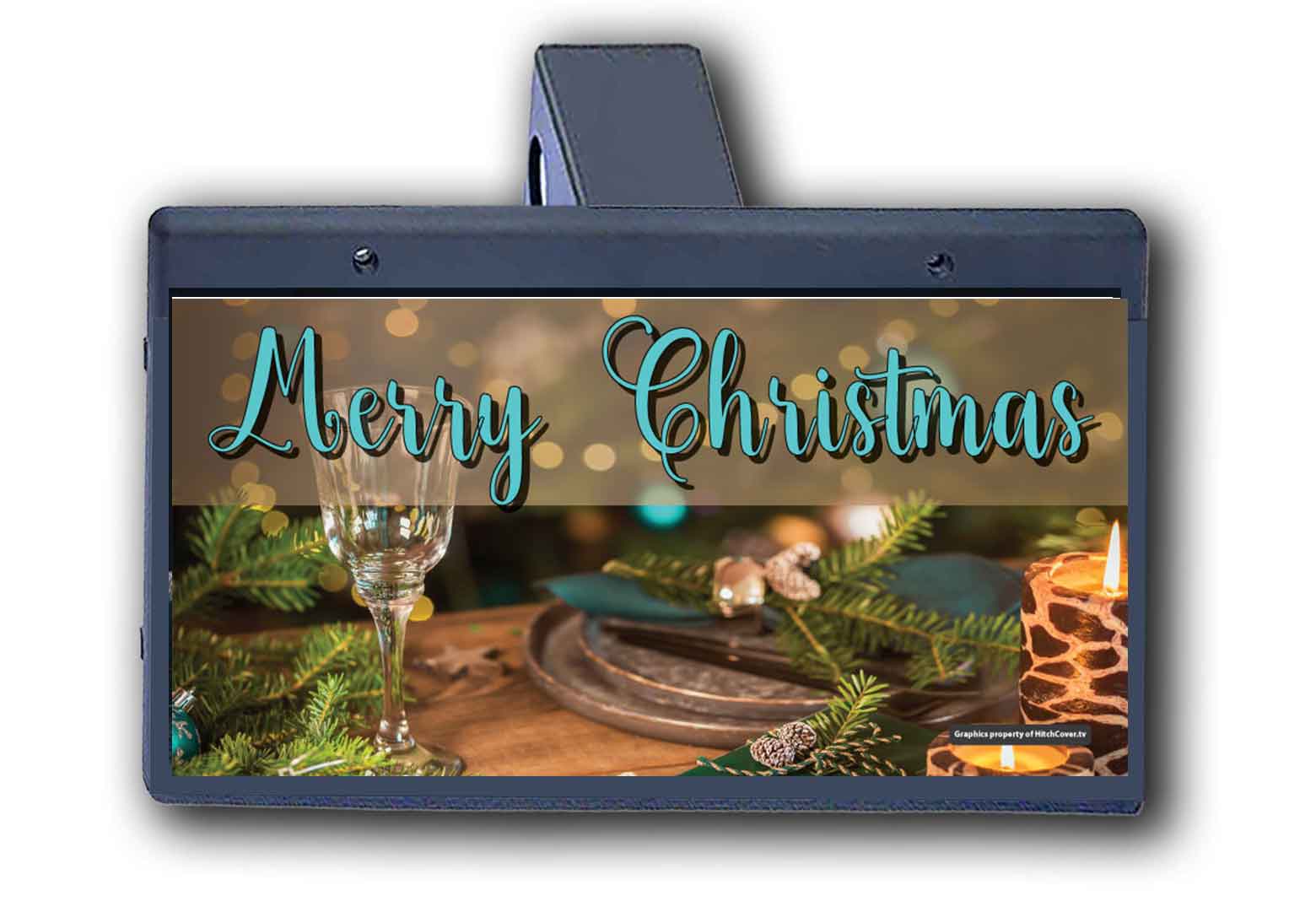 Christmas with Turquoise - Hitch Cover