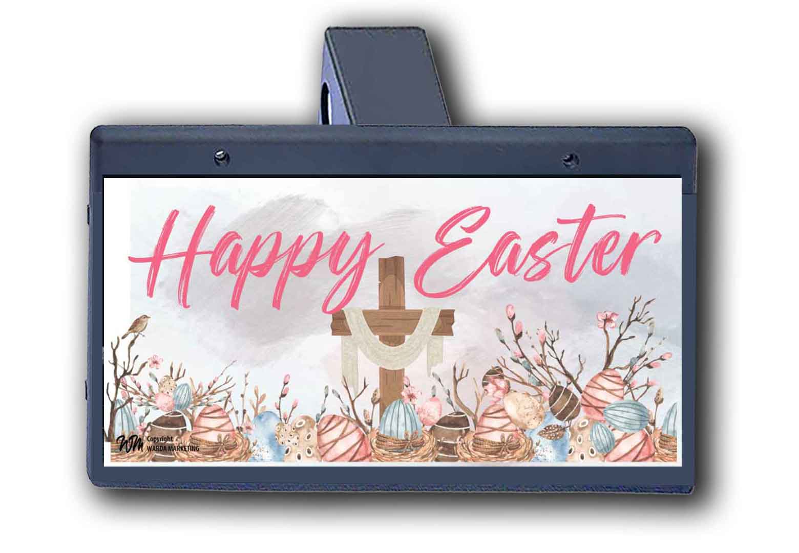 Easter Cross Pink - Hitch Cover