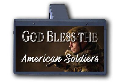 God Bless American Soldiers M - Hitch Cover