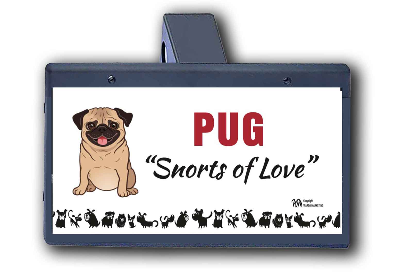 Dogs - Pug - Hitch Cover