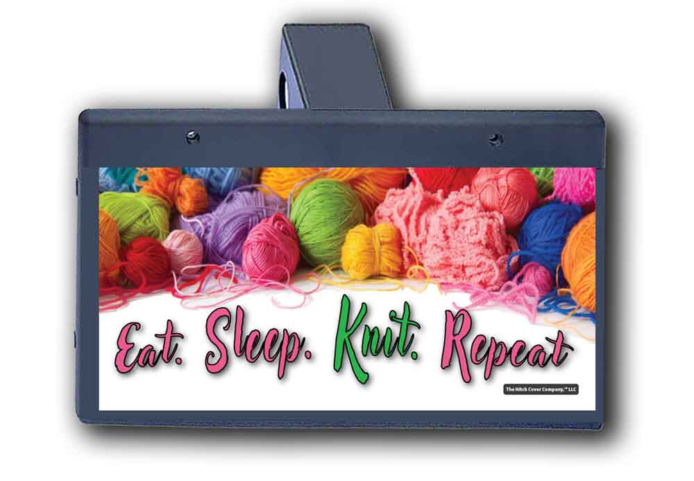 Eat Sleep Knit Repeat - Hitch Cover